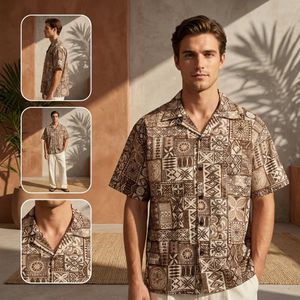 SUNIT Mens Casual Vintage Short Sleeve Hawaiian Summer Beach Shirts