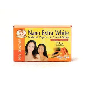 Nano Extra White Papaya & Carrot Soap 160g 6PCS for Radiant Skin