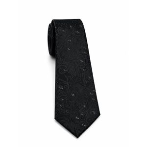 Black Pattern Men's Slim Classic Necktie