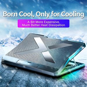 Laptop Cooling Pad, Heat Dissipation Stand, Featuring Six Fans, Suitable for 14-17 Inch Computers - Black