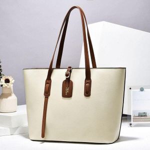 Simple Elegant Large Capacity PU Leather Tote Handbag - Women Office Large Capacity Quality Shoulder Handbag - Customized New Ladies Bag Designer Bag Luxury Lady Handbag PU Leather Women Handbags Tote Bag 