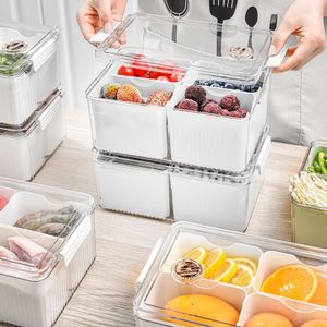 7pcs/set Refrigerator Organization Boxes Kitchen Storage Organizer Set with  Lids for Food Drinks Vegetable Fridge Stackable Bins - AliExpress