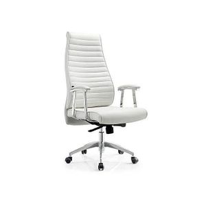 Executive Elegant Recliner Swivel Chair-White Colour