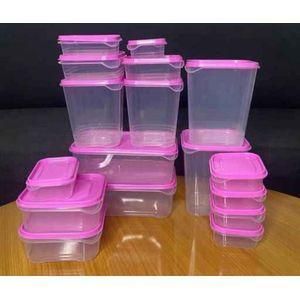 17pcs portable airtight freezer/refrigerator  container for every home