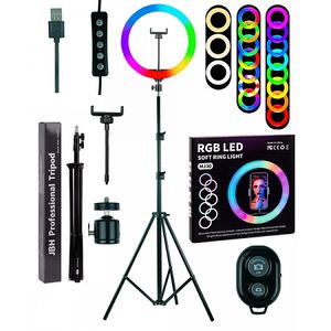 RGB 14 Inches Selfie Ring Light With Stand 35.5CM-15 Colours