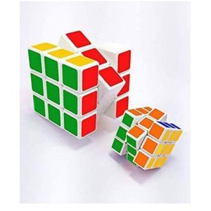  2-in-1 Magic Puzzle Cube set, 3x3 cube Sized Brian Teaser Game 