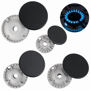 8PCS Cooker Hat Set Oven Gas Hob Burner Crown Flame Cap Replacement FULL KIT  Fits Most Gas Stove Burners