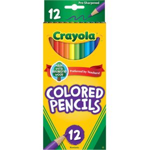 Crayola Colored Pencils with Assorted Colors - Pre-sharpened Coloring Pencils 12 Count