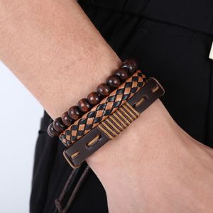 Punk Wrist Jewelry Set Knot Bracelet & Bangle For Men Women Bijoux