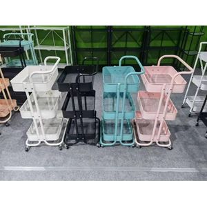 Tier Rolling Storage Trolley Cart with Wheels – Multipurpose Organizer