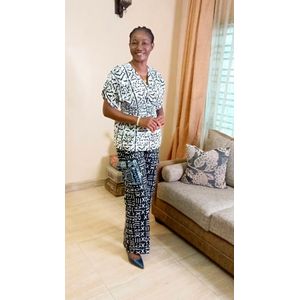 2piece Work Wear Casual Trouser and Top Ladies Two piece party pant set