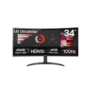 LG 34" Ultrawide Qhd 100hz Curved Monitor