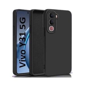 Silicon back case for vivo y31 5g - black