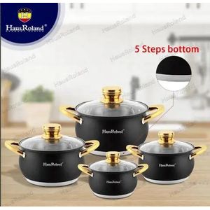 4 Sets Non-stick Cast Pot Cookware Haus Roland Pots