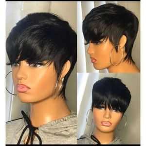 Pixie Cut Rihanna Wig - Black