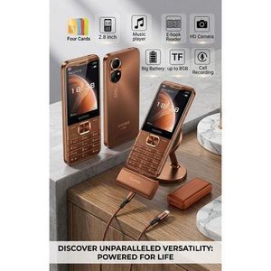 Gionee  L880 2.8" Display, 4 sim, Big Battery, FM, Camera with Free Powerbank gift- Copper