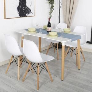 RECTANGULAR Beechwood Dining Table With 4 Sitting Chairs
