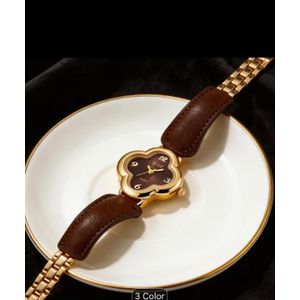Watch Me 1pc Women's Fashion Casual Wear Bracelet Quartz Watch, Chic Polygonal Dial, PU Leather Paired with Alloy Strap, a Gift for Valentine's Day, Easter, Halloween, Ramadan, Christmas, and Daily Wear Decoration, Eid Al-Adha