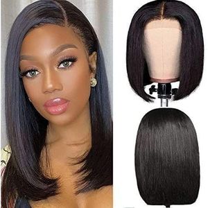 Synthetic wig Cheap wig Blunt Cut Sexy Weavon Wig- With Closure