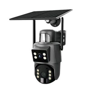 Ubox, Double (2) lens 4K, WI-FI (ONLY WIFI NO SIM CARD), HD, motion tracker, human tracker, 2-way audio, night vision, 4G, waterproof solar powered cctv camera