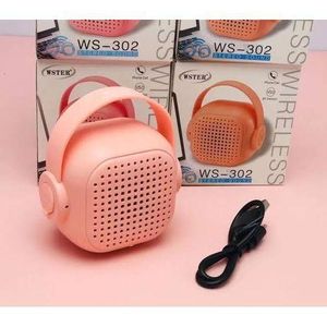 Wster WS-302 Portable Mini Bluetooth Wireless Speaker - ( PINK )