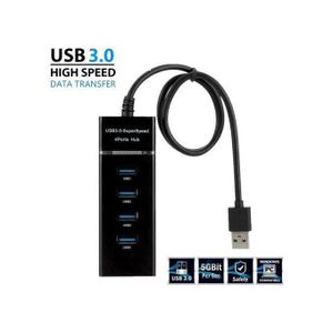 4 Ports 3.0 USB Hub Adapters / Extension -Black