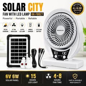Solar City Rechargeable Solar Fan With LED Lamp & Solar Panel