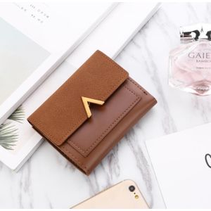 JC New Korean Women PU Wallets Purse Women green Color -brown