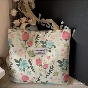 Fashion Collections Elegant Floral Shoulder Tote Bag for Women - Large Capacity Crossbody Commuter Handbag for Work, Beach & Daily Use