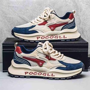 OFFGRID Men’s Casual Lace Up Sneakers White Blue Red Sport Style Shoes