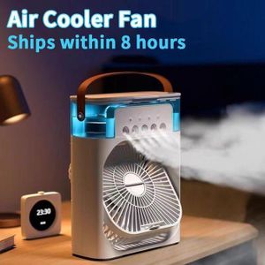 Five-Hole Spray Humidifying Fan Portable Water-cooling Fan 3 Speed Adjustment Air Conditioner Fan Mini Humidifier Fan Air Cooler