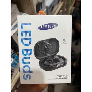 Samsung LED Buds S200 Wireless Super BASS Earbuds With LED Digital Display - Wireless Earphones In-ear Touch Control Bluetooth - Sports Stereo Gaming Headphone ( Black )
