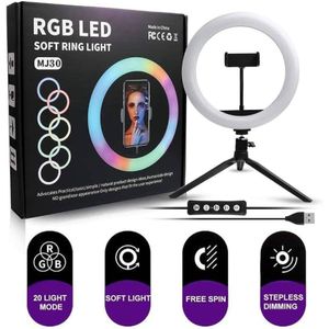 12-Inch LED Ring Light With Tripod Stand & Phone Holder – Dimmable Selfie Ring Light Kit