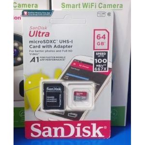 SanDisk 64GB Ultra MicroSD 100Mb/s Speed Memory Card