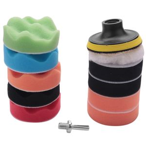 14 Pcs Car Buffers and Polishers Kit Sponge Pad for Polishing Automotive  Car Wheels Hub Care Metal Plastic Ceramic and Glass