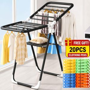 Royal Glow Premium Foldable Clothes Drying Rack ... Heavy Duty Clothes Drying Rack....with 20PCS Free Clothing Pegs
