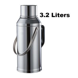3.2L Giant Glass Insulated Water Vacuum Flask - Stainless Steel Thermal Flask