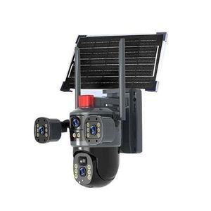 V380 Pro Dual Lens 4G Sim Card 360° Monitoring, 3screen CCTV SOLAR CAMERA