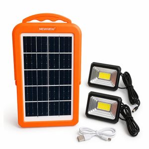 Solar Charger Kit with 2 LED Bulbs – USB Charging for Phone & Fan, Portable Solar Lighting System for Home & Outdoor
