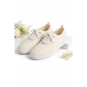 Primark Girl's Floral Embroidery Canvas Sneakers 