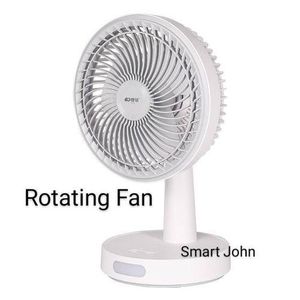 Kamisafe High Quality Rechargeable Rotating Fan with led light-F0536