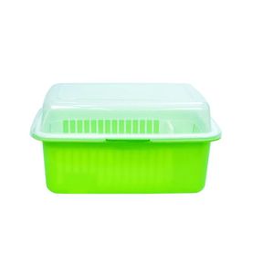 Sacvin Lemon Green Dish Rack with Cover