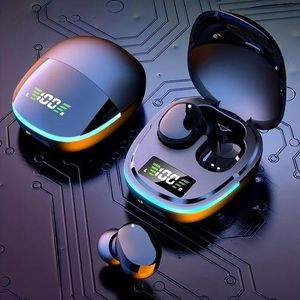 Upgraded Wireless Earbuds, Noise-Canceling SportsHeadphones, 5.0 Gaming Headphones, Stereo Headphones with A Microphone, Featuring LED Display, High Sound Quality, Aesthetically Pleasing Sports Headphones, Durable And Long-Lasting