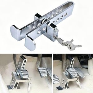 Heavy Duty Anti-Theft Brake Clutch Pedal Lock, Solid Steel Universal Car Security Device, Fits Cars and Trucks with 3 Keys, 19.3cm x 7.3cm