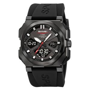 Skmei Quality Non Fading/Non Rusting Digital/Analogue Designer Black Wristwatch 