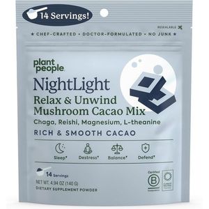 Plant People NightLight Mushroom With Magnesium, L-Theanine,Chaga Healthy Sleep