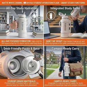 2000ml Vacuum Insulated Stainless Steel Thermos Flask