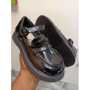 Girls Oxford Glossy Leather School Shoe