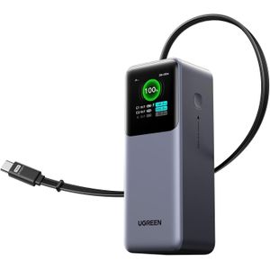 Ugreen Nexode 20000mAh 165W Power Bank for MacBook Pro 16, Built-in Cable