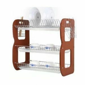 Dish Rack With Drainer - 3 Tiers